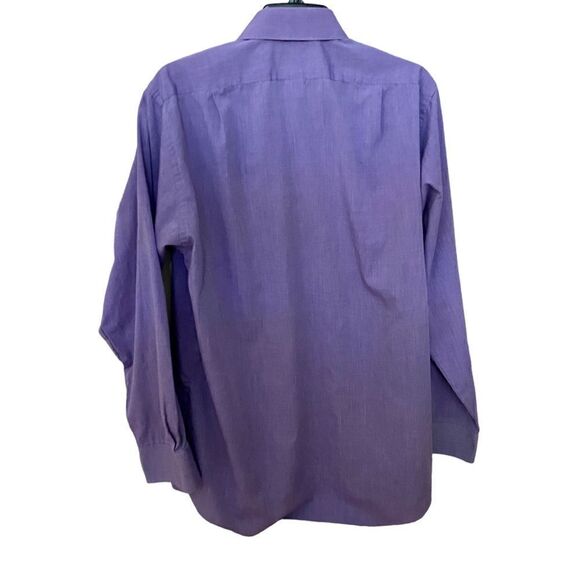 Men’s Van Heusen Wrinkle Free Purple Button Down Shirt Size 15-15 1/2 - Picture 2 of 3